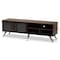 Baxton Studio Naoki Grey and Walnut Finished Wood 2-Door TV Stand 168-10927 - alternate 2
